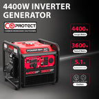 PowerSmart 4400W Inverter Generator Gas Fuel Powered , CO Detect, Home Backup/Outdoor Use 62lbs EPA