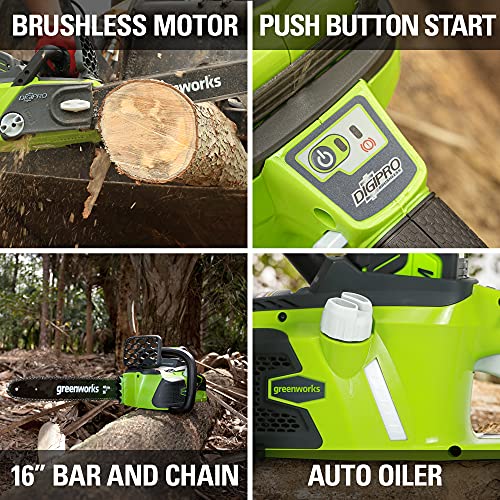 40V 16" Brushless Cordless Chain Saw
