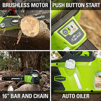 40V 16" Brushless Cordless Chain Saw