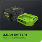 Greenworks 40V 16" Brushless Cordless Chainsaw, 4.0Ah Battery and Charger Included