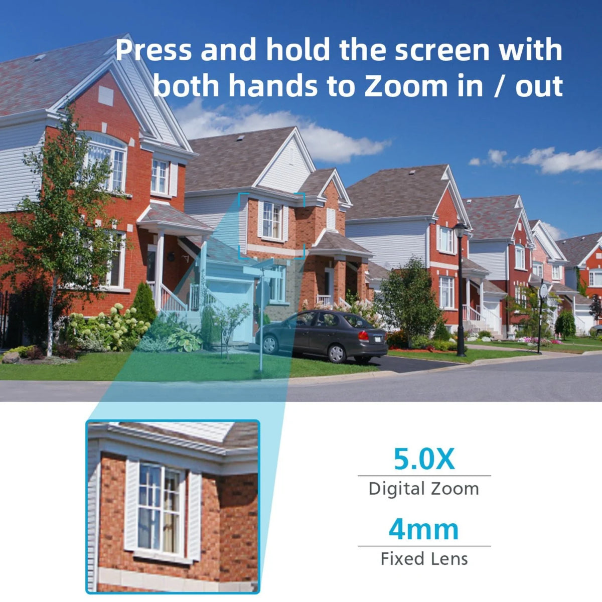 A8 White PTZ 1080P Smart Security Camera