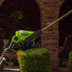 Earthwise LPHT12022 20" Cordless Electric 20 Volt Pole Hedge Trimmer (2Ah Battery and Charger Include)