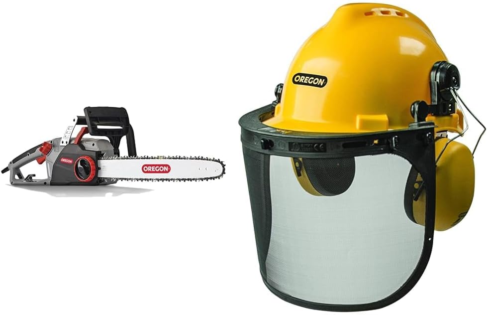 Oregon CS1500 18-inch 15 Amp Self-Sharpening Corded Electric Chainsaw, with Integrated Self-Sharpening System (PowerSharp), 2-Year Warranty, 120V, Grey, Black