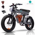 3000W(Peak) Motor 35MPH SMARTRAVEL ST202 Electric Dirt Bike for Adults, 52V50AH Dual Battery Ebike, 92+ Miles Range