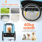 Pet Bike Trailer Holds 40kg Bicycle Trailer for Small & Medium-Sized Dogs