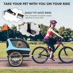 Pet Bike Trailer Holds 40kg Bicycle Trailer for Small & Medium-Sized Dogs
