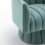 SEYNAR Set of 2 Modern Glam Velvet Upholstered Round Swivel Accent Barrel Chairs