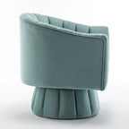 SEYNAR Set of 2 Modern Glam Velvet Upholstered Round Swivel Accent Barrel Chairs
