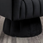 SEYNAR Set of 2 Modern Glam Velvet Upholstered Round Swivel Accent Barrel Chairs