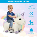 Kids Ride Unicorn, 6V Battery Powered Electric Animal Toy