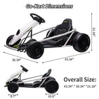24V Electric Go-Kart for Kids Ages 8-12, Dual 300W Motors, 9Ah Battery