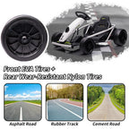 24V Electric Go-Kart for Kids Ages 8-12, Dual 300W Motors, 9Ah Battery