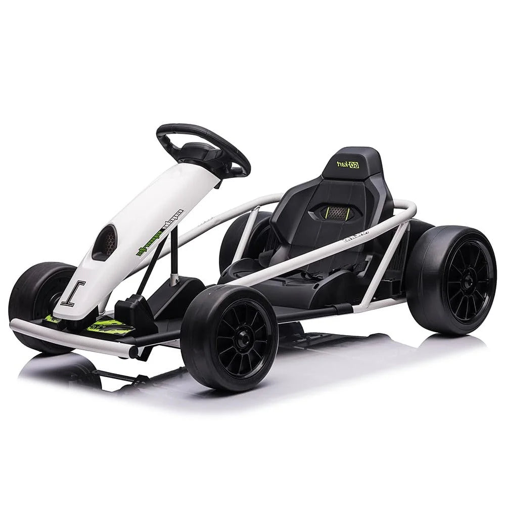 24V Electric Go-Kart for Kids Ages 8-12, Dual 300W Motors, 9Ah Battery