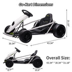24V Electric Go-Kart for Kids Ages 8-12, Dual 300W Motors, 9Ah Battery