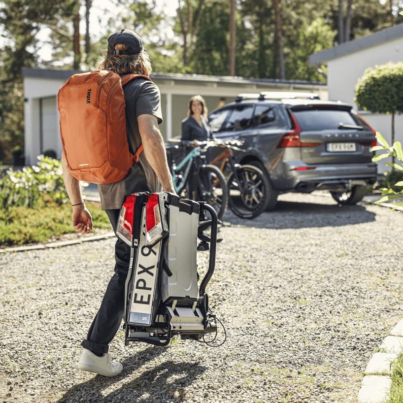 2-Bike Foldable Hitch Rack, Silver
