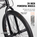 VEVOR BMX Bike, 24-Inch Wheel Freestyle Bike, BMX Race Bike with 4 Pegs, Beginner-Level BMX to Advanced Riders, BMX Bicycles for Teen Adult Men Women, Durable Hi-Ten Steel Frame, Easy to Assemble