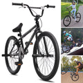 VEVOR BMX Bike, 24-Inch Wheel Freestyle Bike, BMX Race Bike with 4 Pegs, Beginner-Level BMX to Advanced Riders, BMX Bicycles for Teen Adult Men Women, Durable Hi-Ten Steel Frame, Easy to Assemble