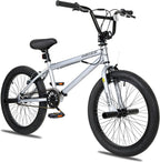 WEIZE Freestyle BMX Bicycle 20 Inch Stunt Bike for Kids and Adults Men and Women High Strength Steel Frame 360 Degree Rotor Freestyle