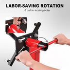 Rotating Engine Stand: Removable Oil Pan and Magnetic Tray, Turbine Turntable, 2 Brake Caster Lockable Wheels, 1,000 Lbs Capacity