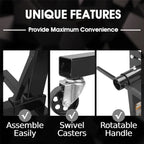 Rotating Engine Stand: Removable Oil Pan and Magnetic Tray, Turbine Turntable, 2 Brake Caster Lockable Wheels, 1,000 Lbs Capacity