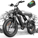 YVY 1500W Electric Bike for Adults, 33MPH 20'' Fat Tire Electric Motorcycle, 48V 20AH Removable Battery, 30 - 60