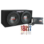 12-Inch 1200W Dual Car Subwoofer Package with Amplifier and Installation Kit