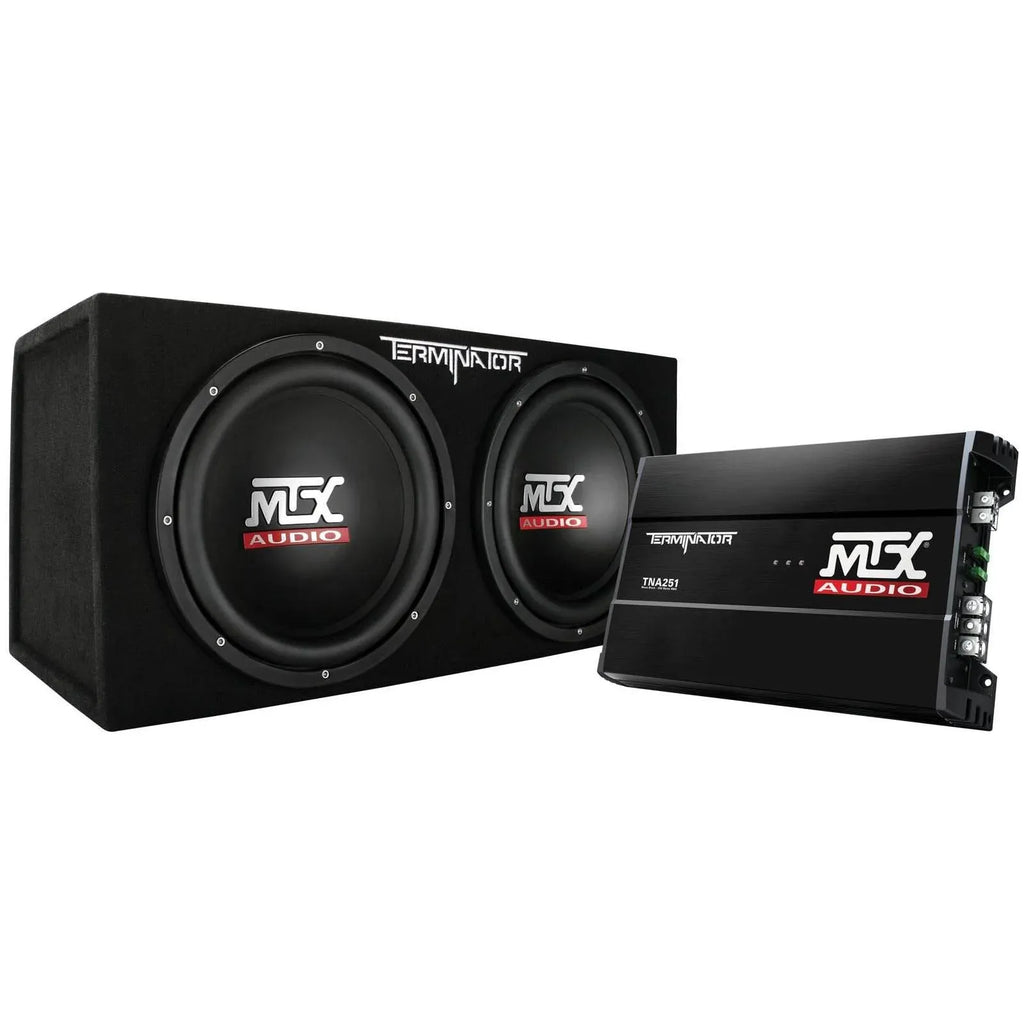 12-Inch Dual Loaded Car Subwoofer w/Sub Box, Amplifier, &