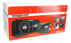 12-Inch Dual Loaded Car Subwoofer w/Sub Box, Amplifier, &
