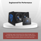RV12.2B 1200W Dual 12" Car Subwoofer Enclosure+Mono Amplifier+Amp Kit
