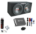 1200W Dual Loaded Subwoofer Box + 1500W Amplifier + Capacitor