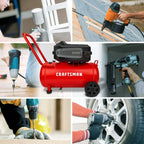 HARD Air Compressor, 10 Gallon 1.8 HP 175 PSI, 4.0CFM@90PSI, Oil Free and Maintenance Free, Portable with Large Wheels, CMXECXA0201041