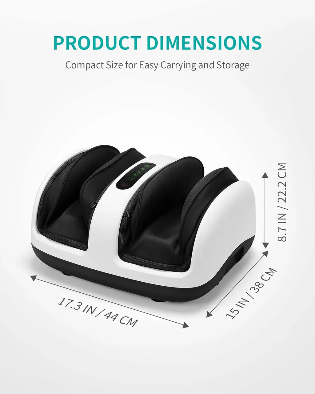 Nekteck Shiatsu Foot And Calf Massager With Heat - White