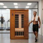 DYNAMIC SAUNAS 2-Person Low EMF Far Infrared Sauna With Red Light Therapy And Bluetooth Speakers, Canadian Hemlock - Andora