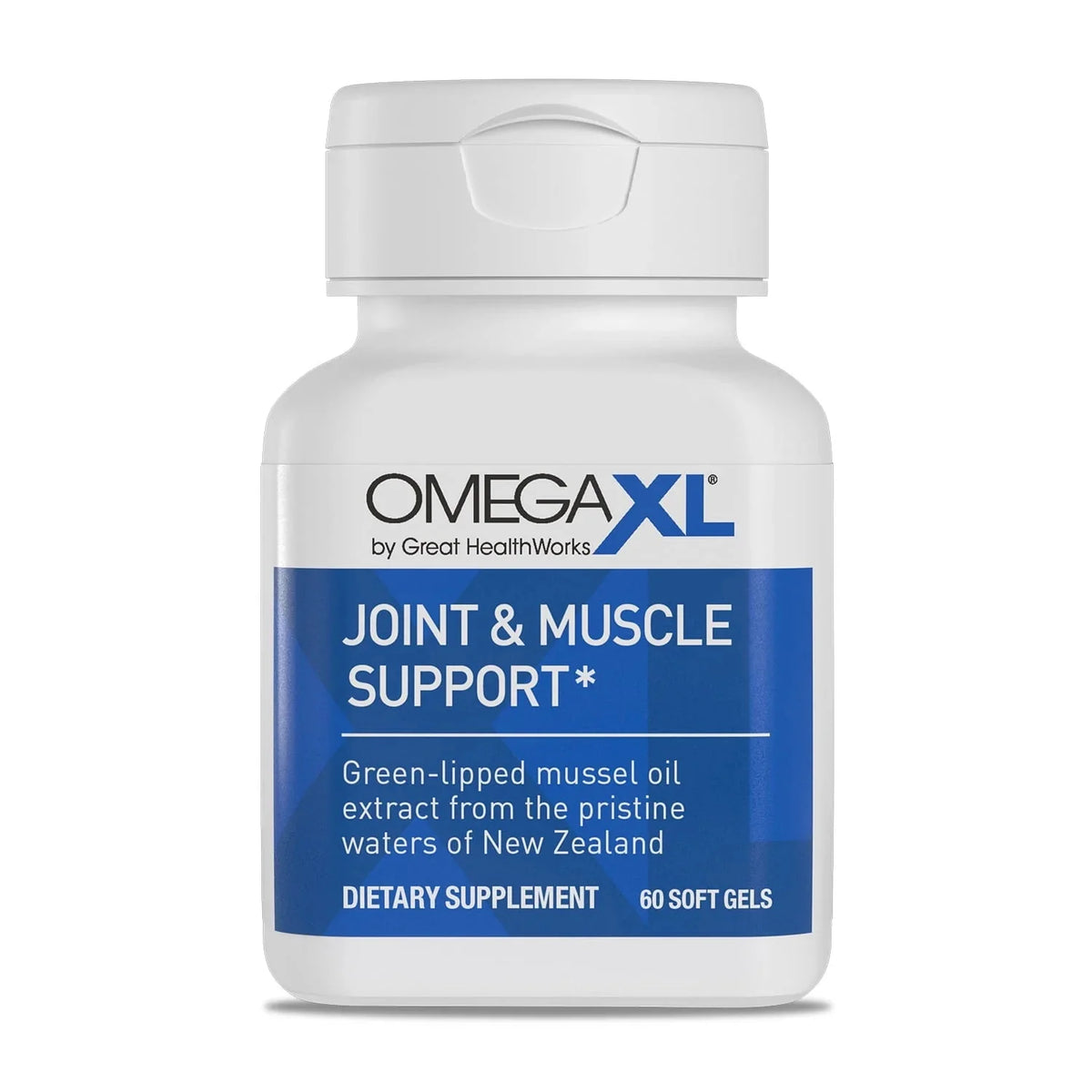 OmegaXL Green-Lipped Mussel Oil Supplement - 60 Softgels