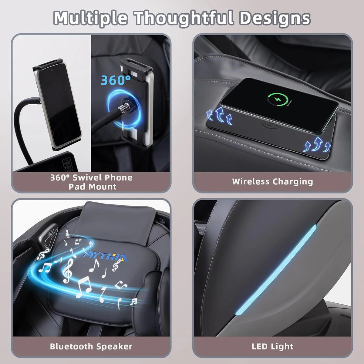 MYTHIA Full Body Zero Gravity Massage Chair With SL Track, 12 Auto Modes - A303C