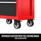 2000 Series 26-in W x 36.5-in H 5-Drawer Steel Rolling Tool Cabinet (Red)