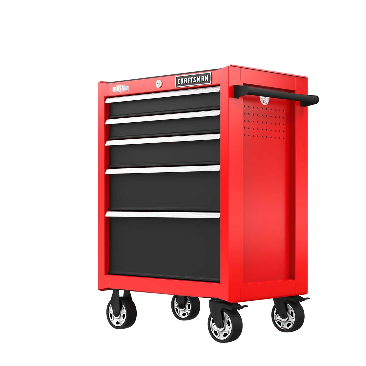 2000 Series 26-in W x 36.5-in H 5-Drawer Steel Rolling Tool Cabinet (Red)