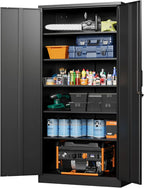 Letaya Metal Garage Storage Cabinets with Lock-72 Tall Tool Organizer Steel Lockers