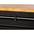 Heavy Duty 61 in. W x 23 in. D 15-Drawer Mobile Workbench with Solid Wood Top