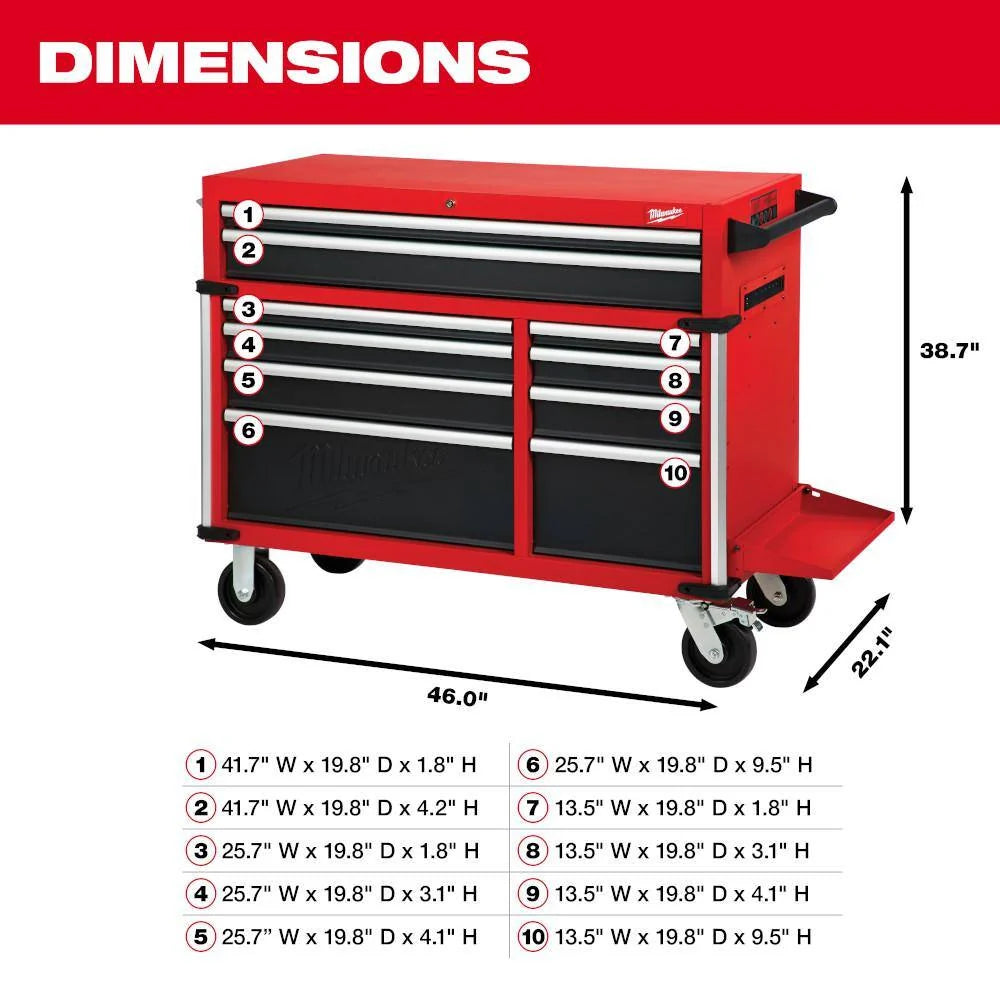 High Capacity 46 in. 18-Drawer Tool Chest and Cabinet Combo 48-22-8546