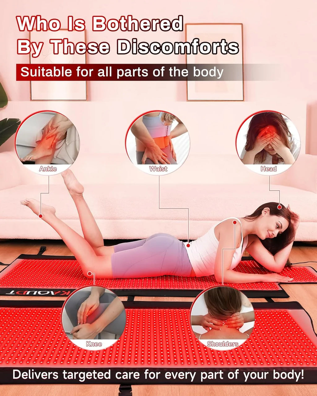 Red Light Therapy Mat, Medical-Grade TPU, 2570 LEDs, 73in x 33in - 2025