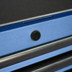 2025 56 in. W x 22 in. D Heavy Duty 23-Drawer Combination Rolling Tool Chest and Top Tool Cabinet Set in Matte Blue