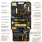 Tool Kit Box Drill Set: DEKOPRO Home Mechanic Toolbox with 12V Power Cordless Drill