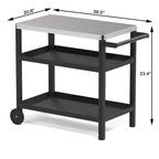 Portable Kitchen Island Grill Cart for Patios