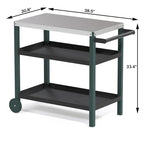 Portable Kitchen Island Grill Cart for Patios