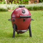 Akorn Jr. 14 In. Portable Kamado Charcoal Grill in Red