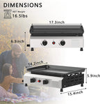 2/3/4 Burner Gas Griddle-Outdoor Propane Griddle-BTU Propane Fuelled. Portable Flat Top Gas Grill Camping Griddle Station with Side Shelves for Kitchen