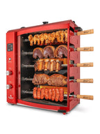Brazilian Flame Churrasco? Gas Rotisserie Oven Grill Roaster with Auto Rotating Skewers for Rotisserie Chicken Brazilian Style BBQ and Churrasco Shawarma Machine Propane Grill - 2024 Series