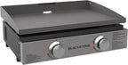 Blackstone 1666 22” Tabletop Griddle with Stainless Steel Faceplate, Powder Coated Steel, Black