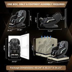 Alfine 4D Full Body Massage Chair With SL Track, Yoga Stretch, Zero Gravity, Heating, AI Voice Control - A66